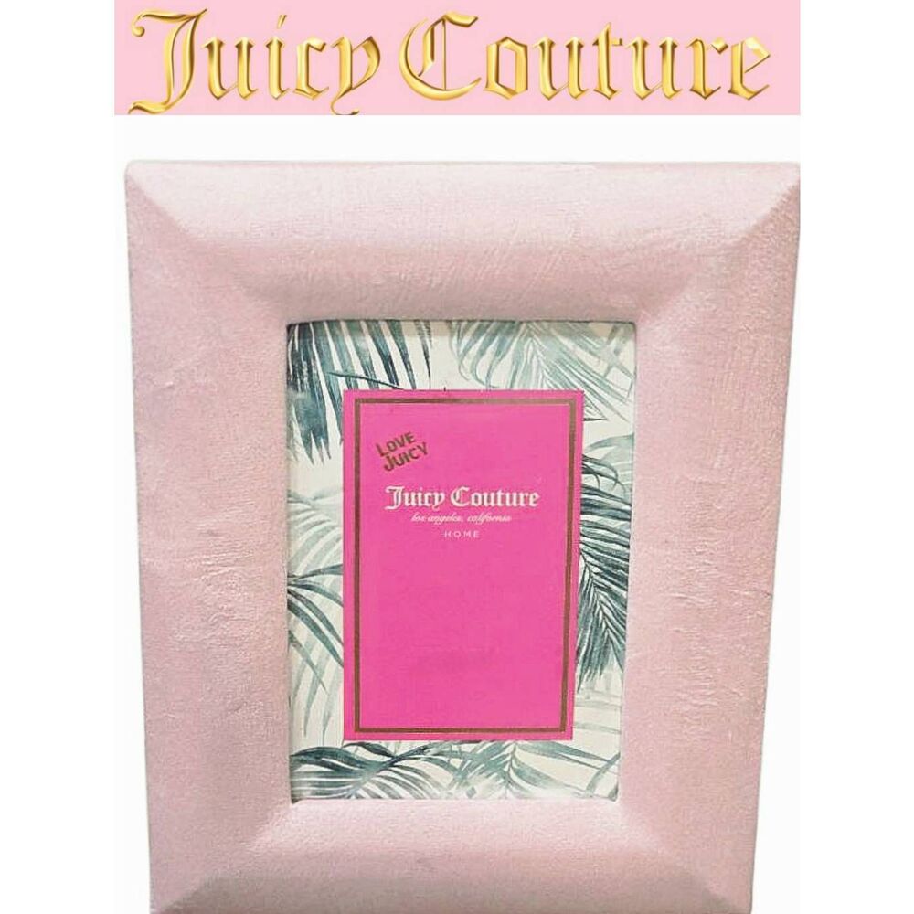 Juicy Couture Home‎ Velour 5 x 7 Picture Frame- Light Pink
